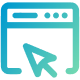 Illustration showing a web browser for tracking website performance